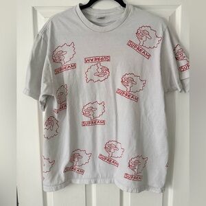 Supreme Gonz Heads Tee in white, featuring artwork by Mark Gonzales